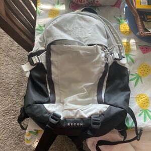 White Northface Recon Backpack (slightly used)